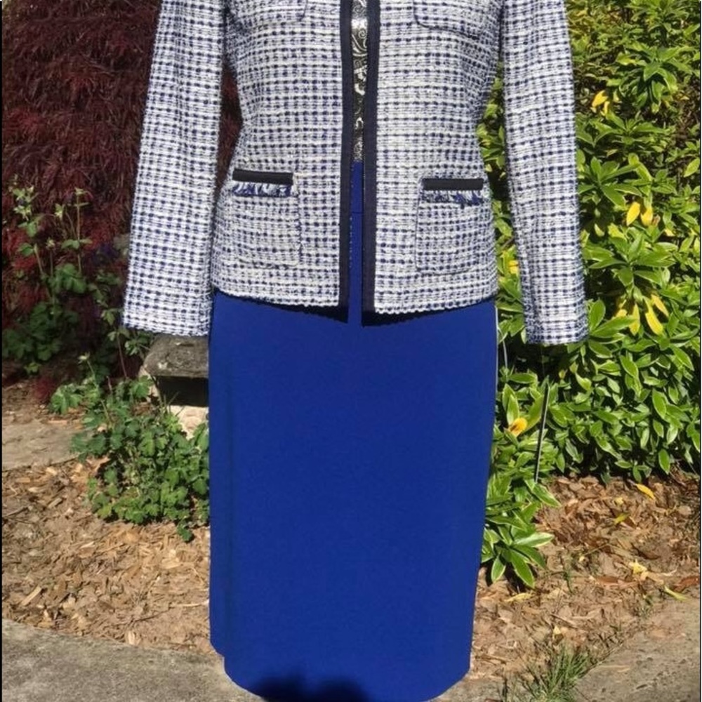 Tahari Cobalt Royal Blue Skirt